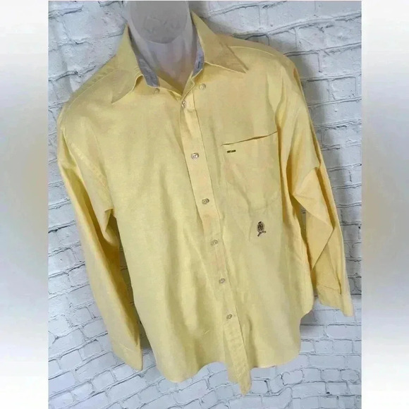 Vintage Tommy Hilfiger Men’s Yellow Long Sleeve Button Down Shirt S relaxed fit - Picture 15 of 15